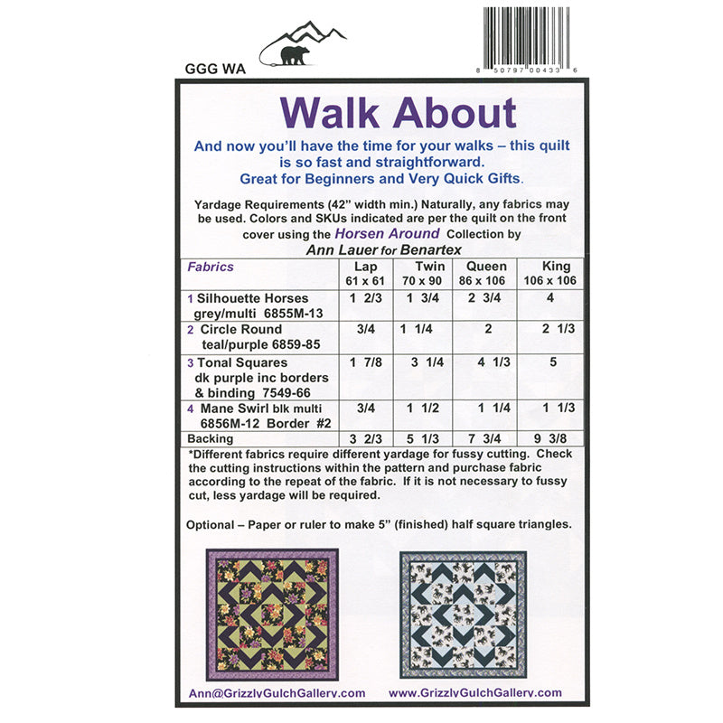 Overstep Walk Pattern Walk About Quilt Pattern