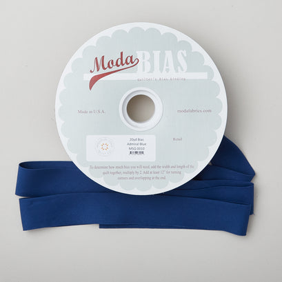 Bella Solid Bias Binding 20 Yard Spool - Admiral Blue