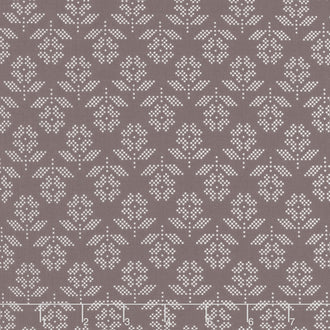Stitch - Flower Steel Yardage