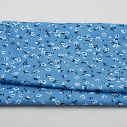 Digital Designs - Tiny Flowers Blue 2 Yard Cut