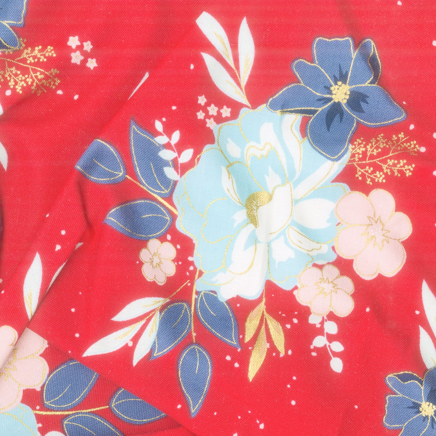 Sweet Freedom - Main Floral Red Sparkle Yardage Alternative View #1