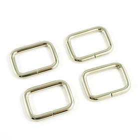 Emmaline 1" Rectangular Rings - Set of Four Nickel Primary Image