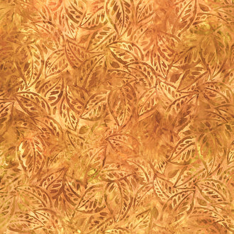 Artisan Batiks - Sun Forest Leaves Ochre Yardage