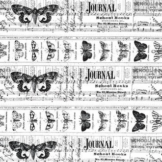Art Journal - Border White Yardage