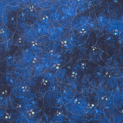 Shimmering Twilight - Firefly Twilight Navy Yardage