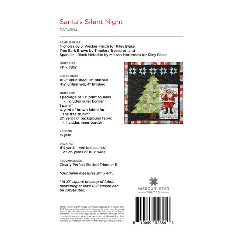 Digital Download -Santa's Silent Night Quilt Pattern by Missouri Star Alternative View #1
