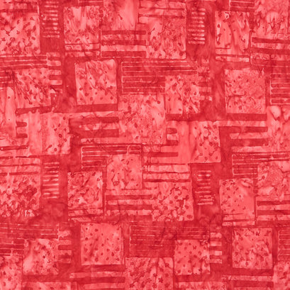 Tonga Batiks - Valor USA Flags Red Yardage
