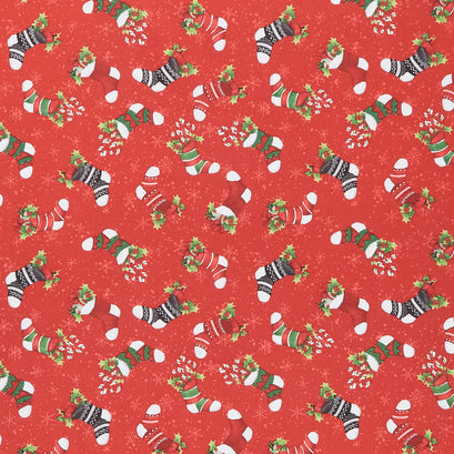 Baby It's Gnomes Out - Stocking Toss Red Yardage