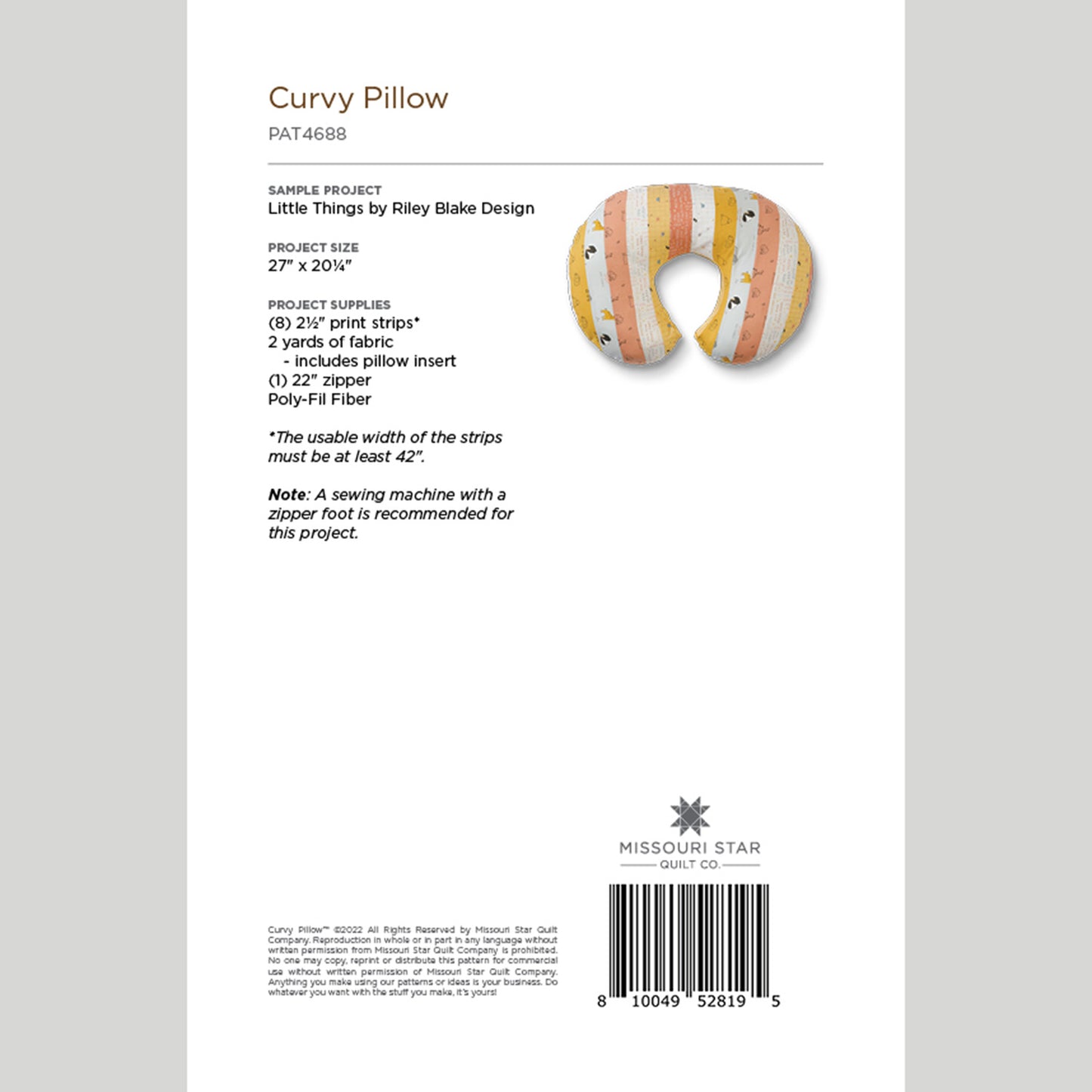 Digital Download - Curvy Pillow Pattern by Missouri Star Alternative View #1