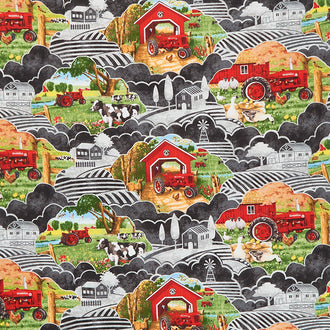Farmall Farm to Table - Farm and Tractors Multi Yardage