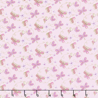 Hello Spring - Butterflies Lilac Yardage