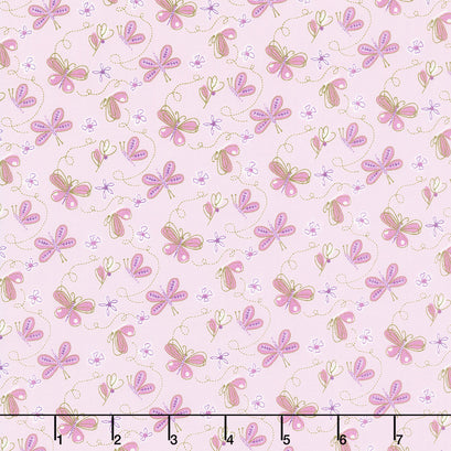 Hello Spring - Butterflies Lilac Yardage