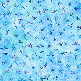 Artisan Batiks - Tranquil Gardens Dragonflies Sky Yardage