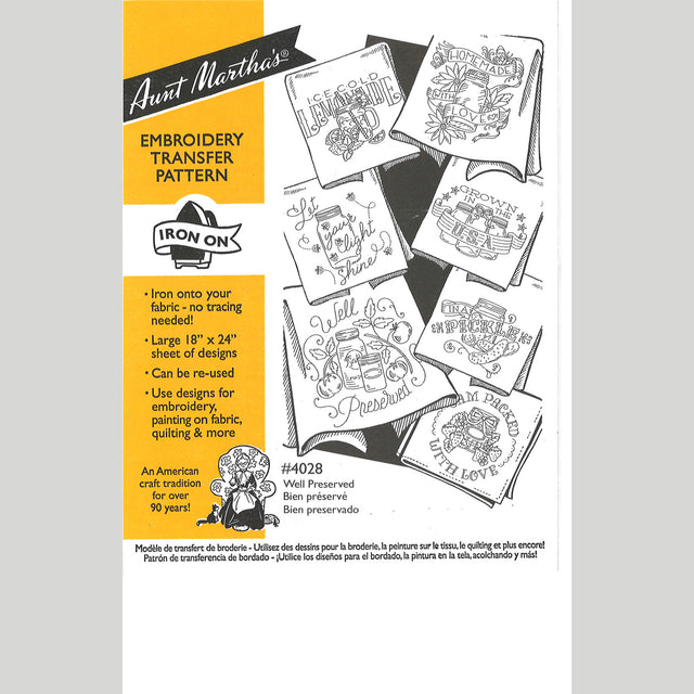 Aunt Martha's Well Preserved Iron-On Embroidery Pattern Primary Image
