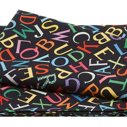 Vintage Treasures - Playful Letters Black 2 Yard Cut