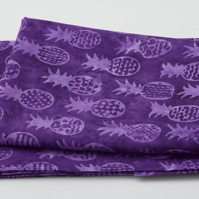 Pura Vida Batiks - Pineapple Purple Rain 2 Yard Cut