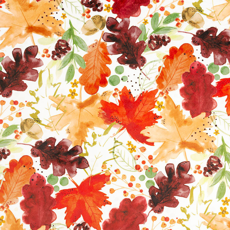 Cuddle® Prints - Autumn Leaves Harvest Digitally Printed Minky Yardage Primary Image