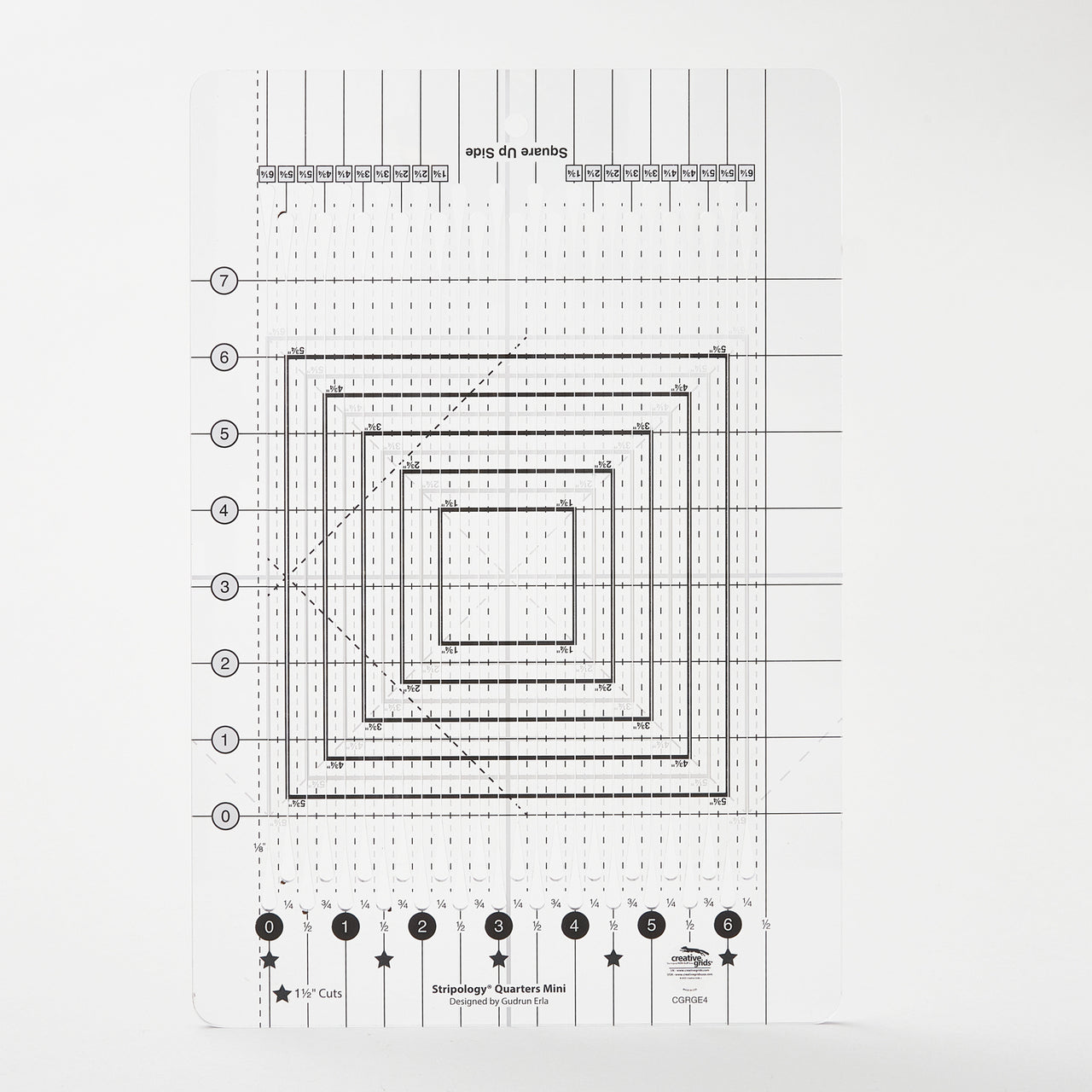 Creative Grids Stripology® Quarters Mini Quilt Ruler Primary Image