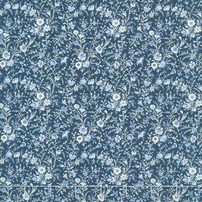 Garden Delights III - Blue Delicate Blooms Yardage