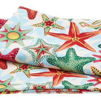 Treasure Island - Starfish Blue 2 Yard Cut