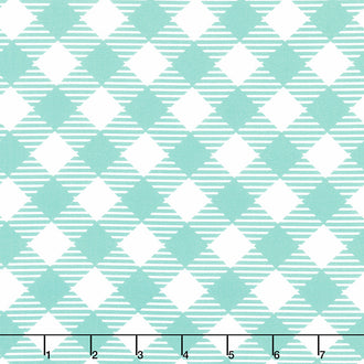 Bee Ginghams - Gingham Seaglass 108" Wide Backing