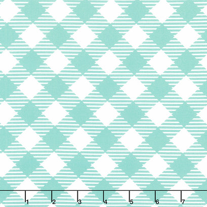 Bee Ginghams - Gingham Seaglass 108" Wide Backing