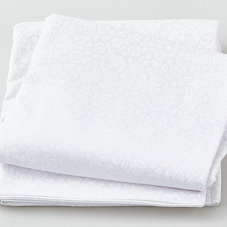 Morning Mist VIII - White on White Roses 3 Yard Cut