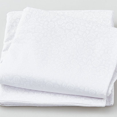 Morning Mist VIII - White on White Roses 3 Yard Cut
