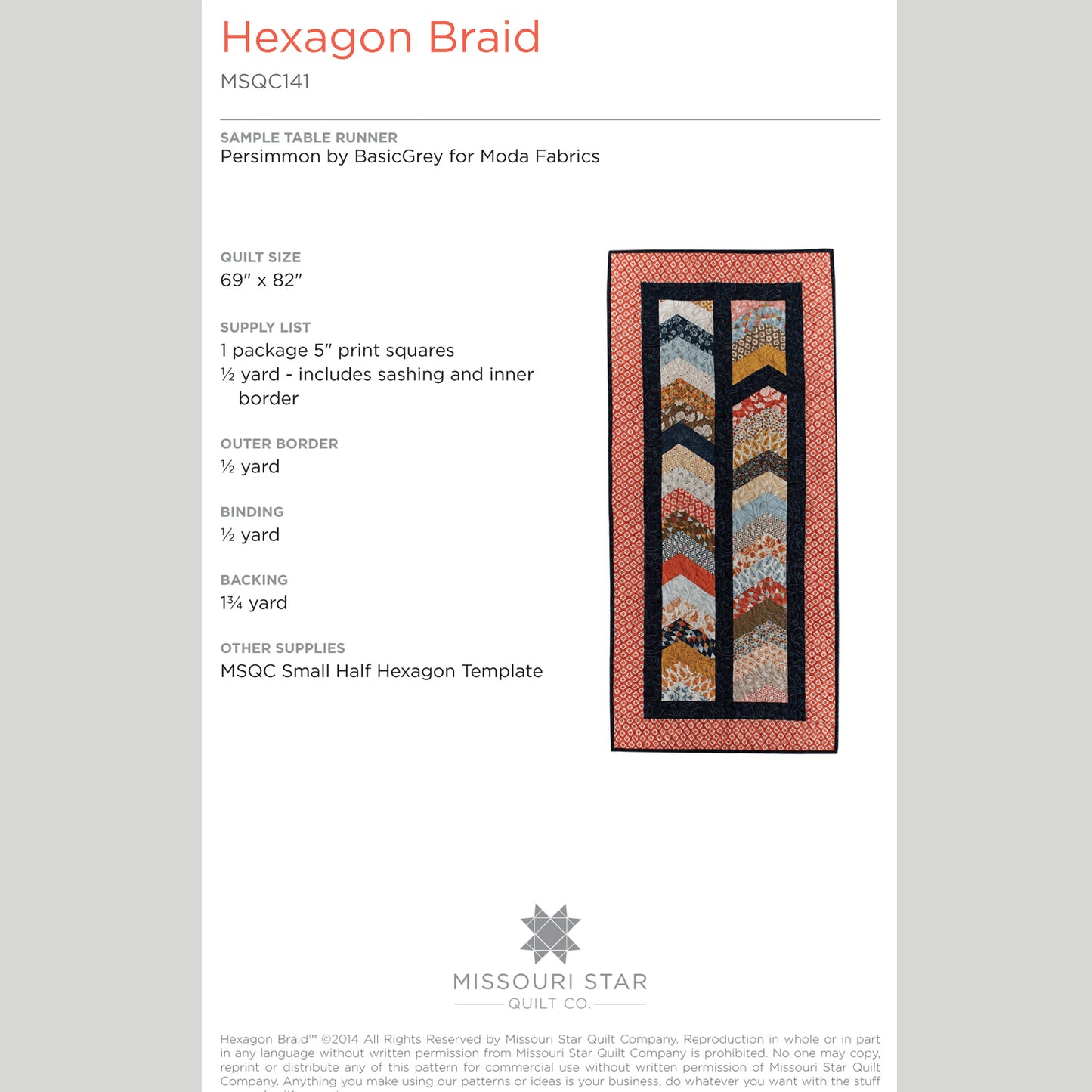 Digital Download - Hexagon Braid Pattern by Missouri Star Alternative View #1