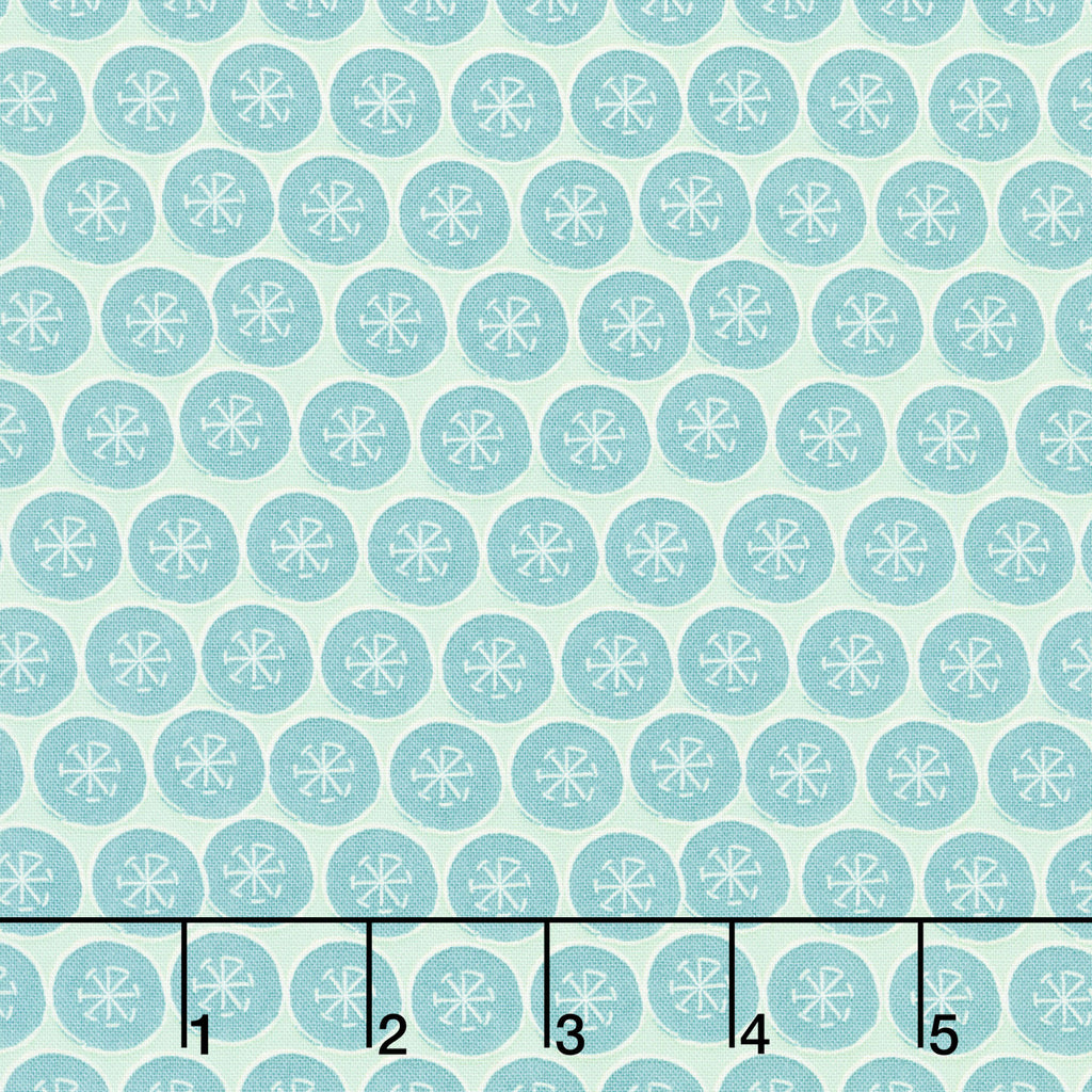 Arrival of Winter - Flakes Mint Yardage Primary Image