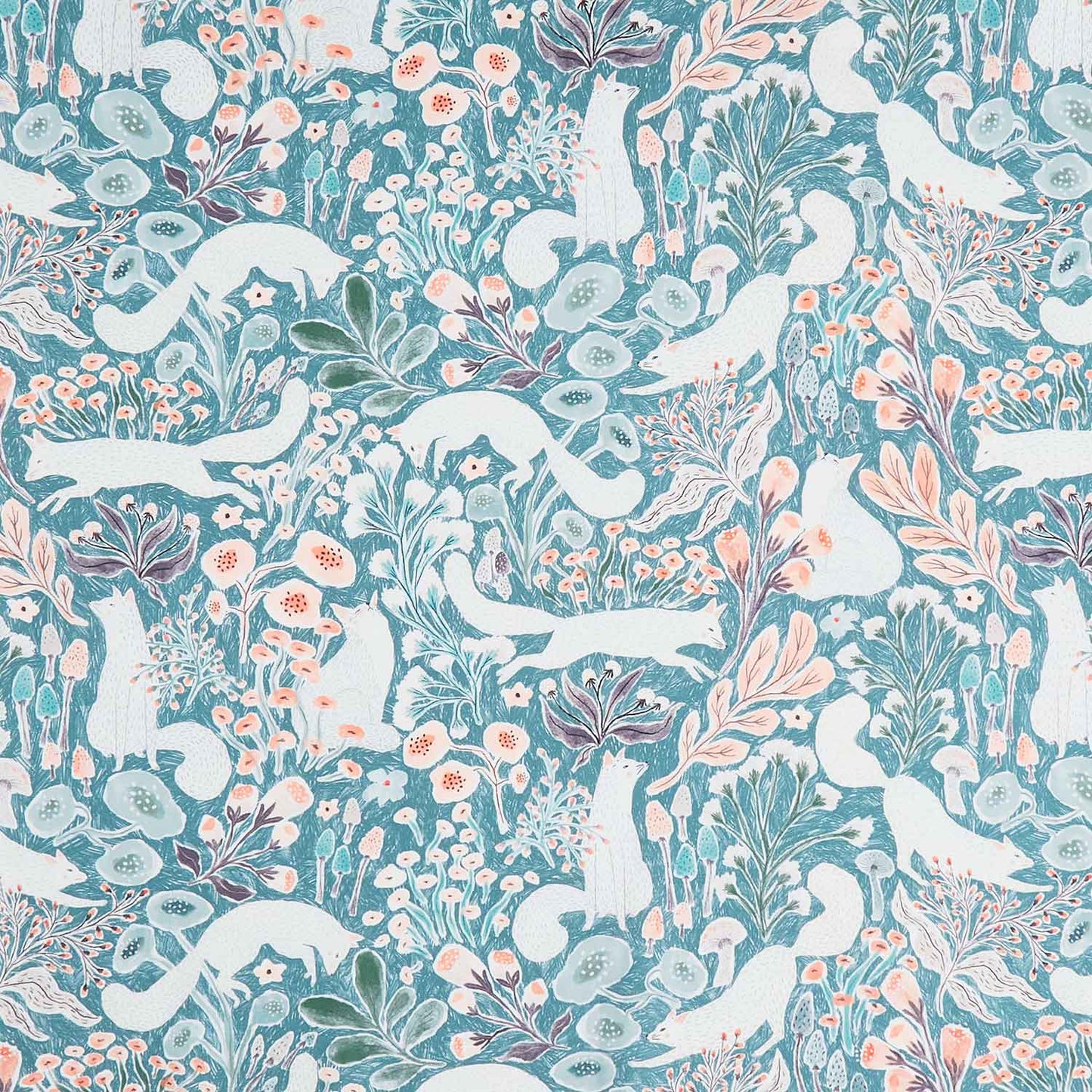 Thicket and Bramble - Fox Teal Yardage Primary Image