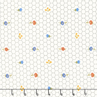 Alexandra - Honeycomb Ivory Metallic Yardage