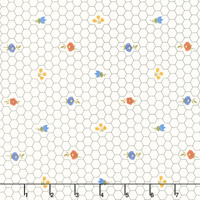 Alexandra - Honeycomb Ivory Metallic Yardage