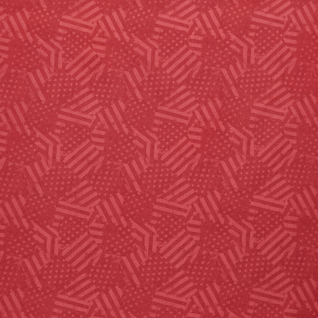 Hearts' Anthem - Flag Texture Red Yardage Primary Image