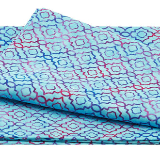 Hummingbird Heaven - Arabesque Sky Blue 2 Yard Cut