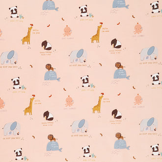 Little Things - Baby Animals Blush Yardage