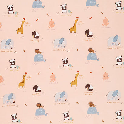 Little Things - Baby Animals Blush Yardage