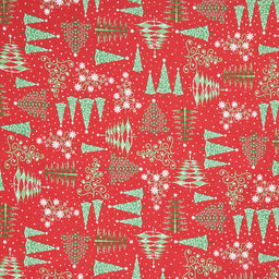 Christmas Night - Red Trees Yardage Primary Image