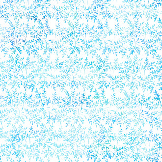 Morning Glory Batiks - Mini Sprigs White Yardage