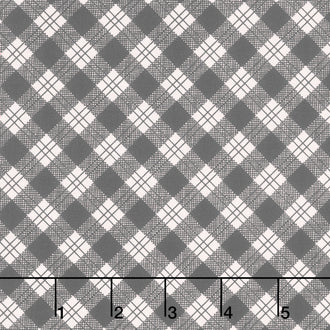 Bee Plaids - Scarecrow Steel Yardage