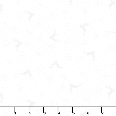 Reindeer Games - Reindeer Dots Winter White Tonal Yardage
