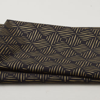 Illusion - Reflection Black Metallic 2 Yard Cut