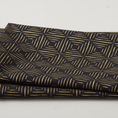 Illusion - Reflection Black Metallic 2 Yard Cut