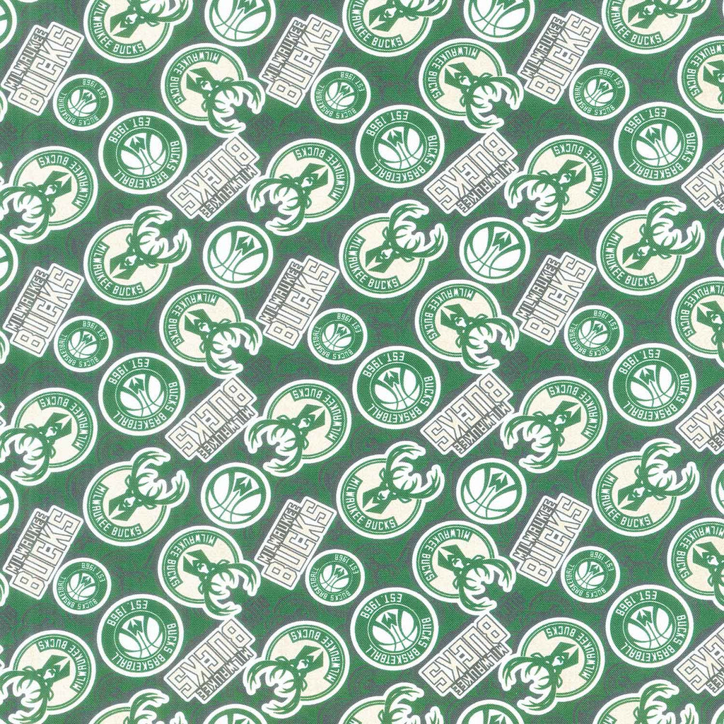 NBA - Milwaukee Bucks Sticker Toss Green Yardage Primary Image