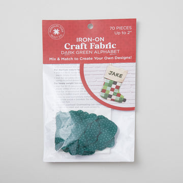 Missouri Star Iron-on Fabric - Christmas Green Round Alphabet Alternative View #1