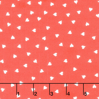 Be Mine Valentine - Small Hearts Red Yardage
