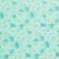 Gingko Garden - Small Ginkgo Toss Turquoise Metallic Yardage Primary Image
