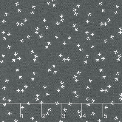 Farm Fresh - Chick Prints Charcoal Yardage
