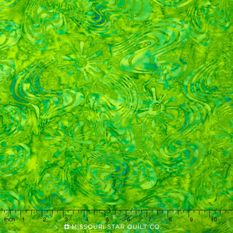 Tonga Batiks - Pinata Cosmic Blooms Grass Yardage