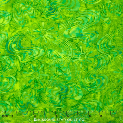 Tonga Batiks - Pinata Cosmic Blooms Grass Yardage